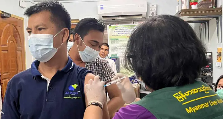 A man was vaccinated by a liver specialized doctor